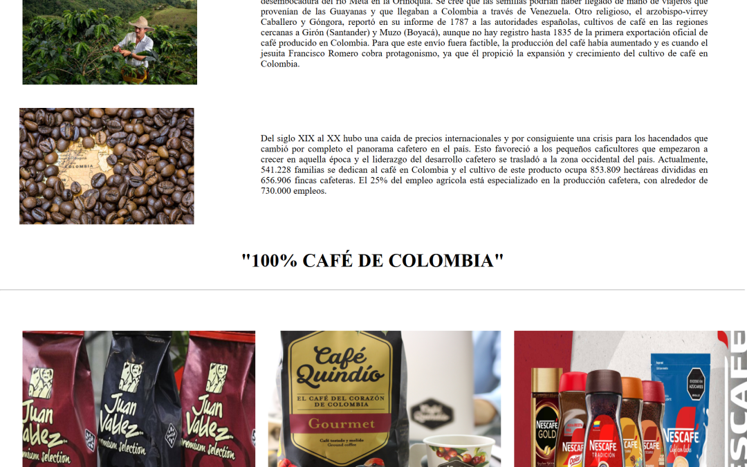 Desarrollo Web Cafe